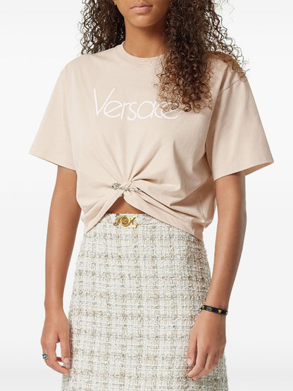 Versace 1978 Re-Edition Logo Safety Pin Short T-Shirt