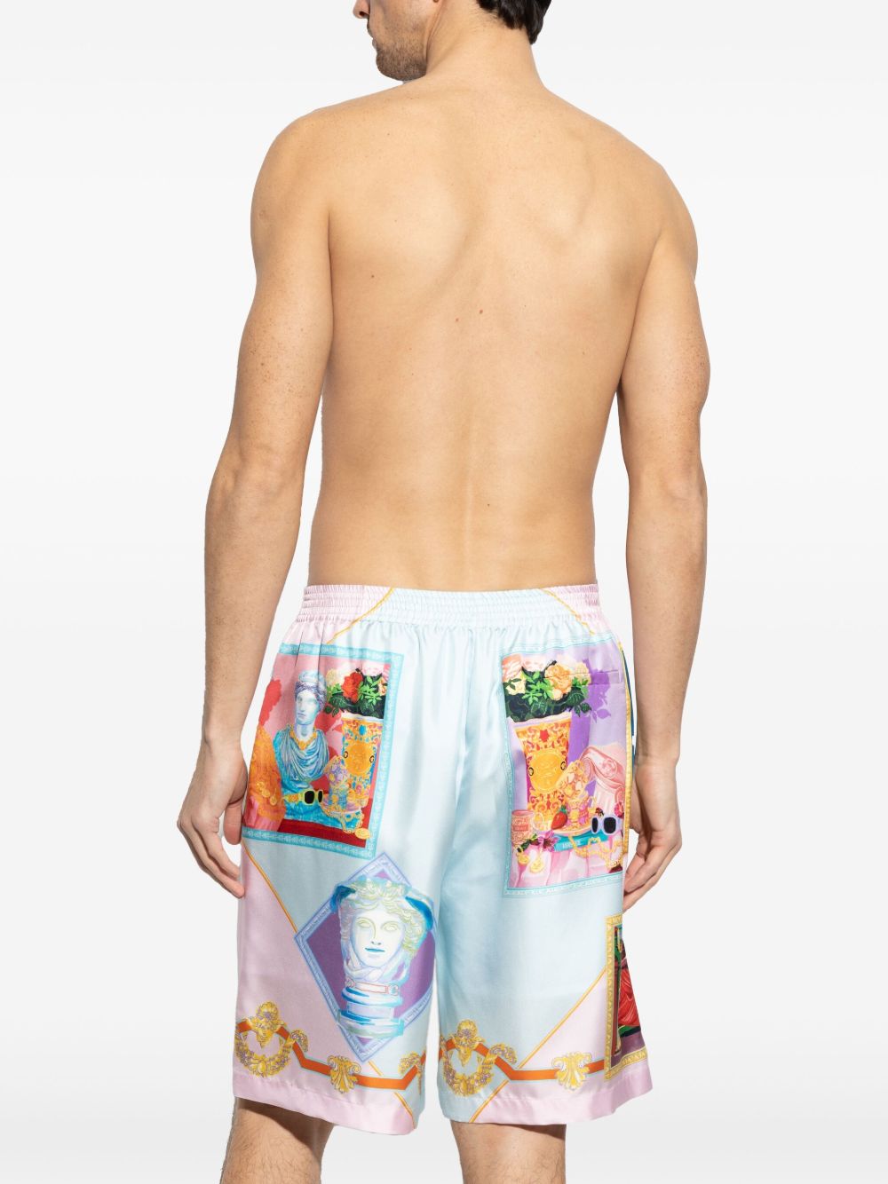 Versace printed silk shorts