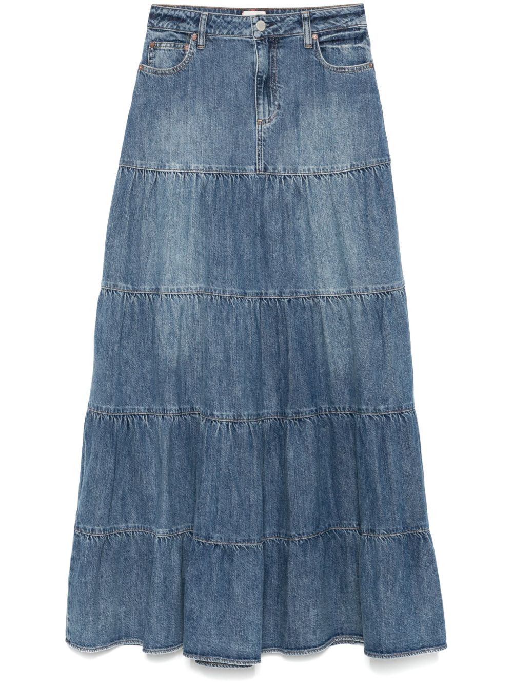 Alice + Olivia Mindy Denim Maxi Skirt - Blue