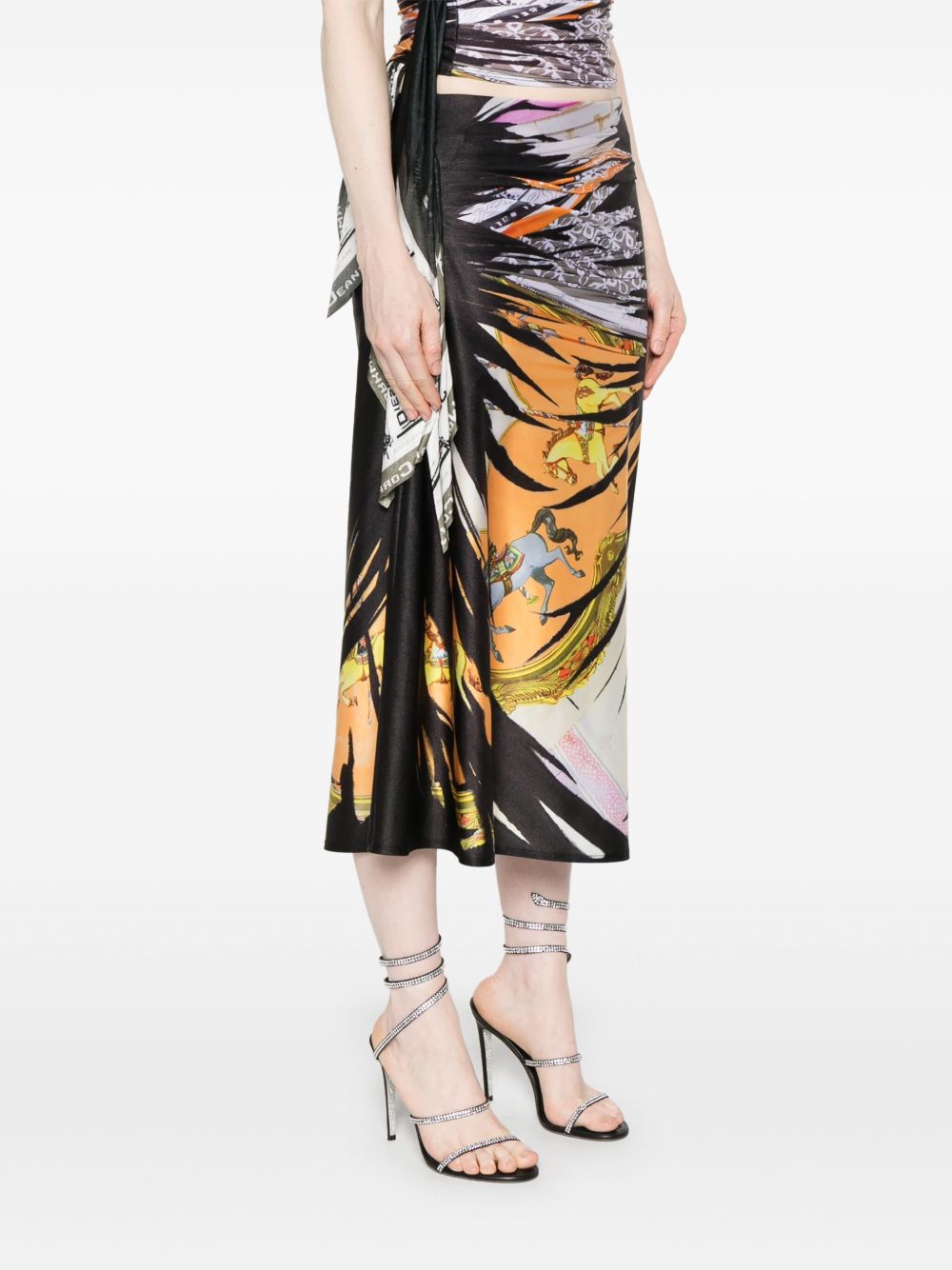 Diesel Printed Midi Skirt