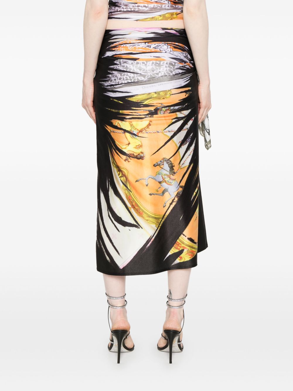 Diesel Printed Midi Skirt