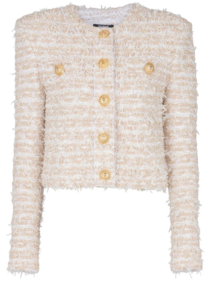 Balmain Balmain cropped tweed jacket