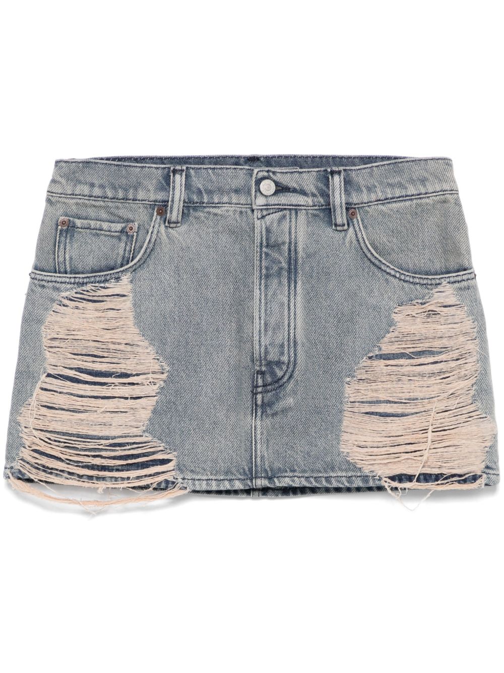 Acne Studios Macaria distressed denim miniskirt