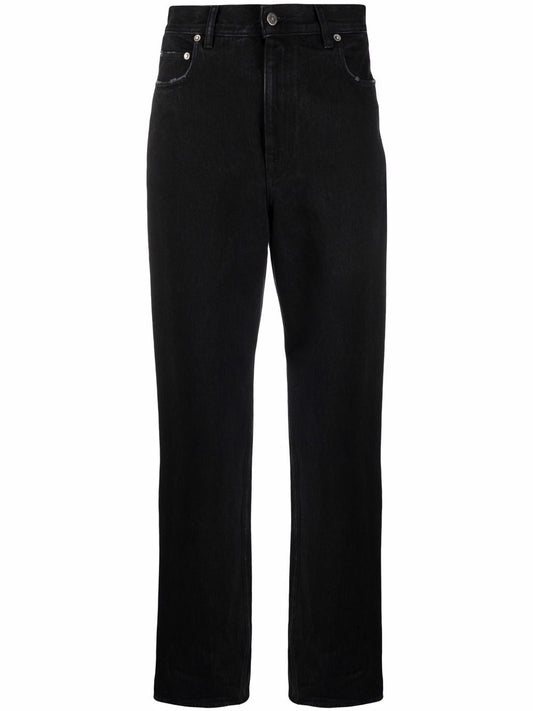 Golden Goose logo patch straight-leg trousers