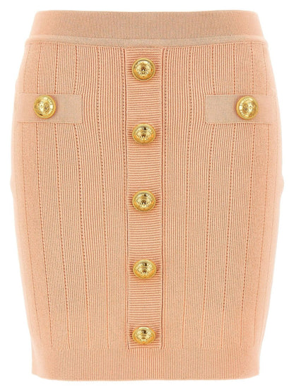 Balmain knitted mini skirt