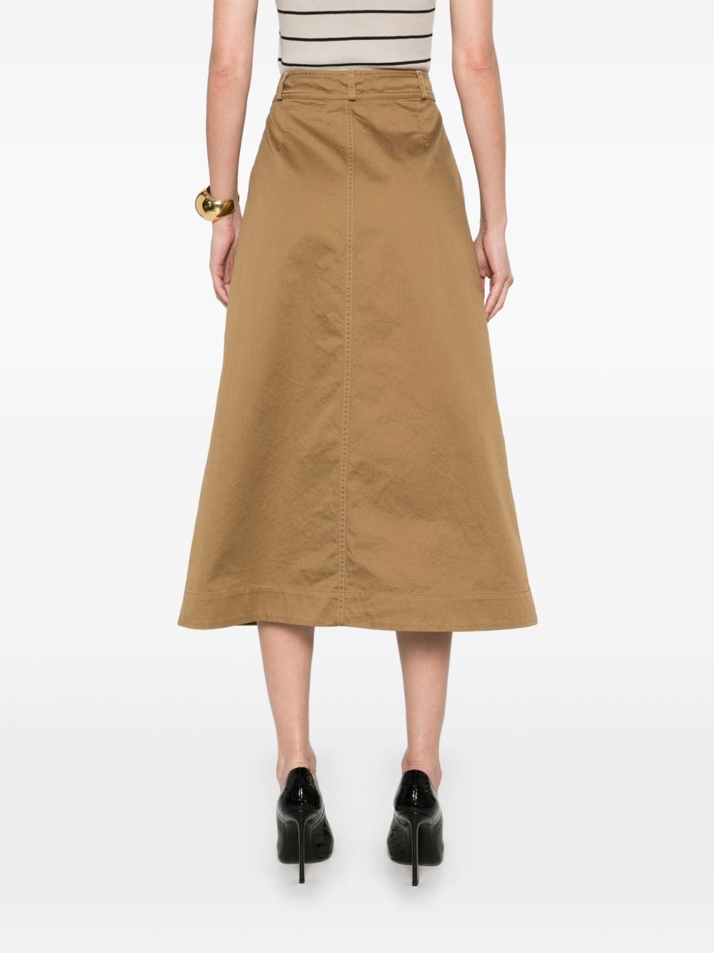 Saint Laurent Cotton midi skirt