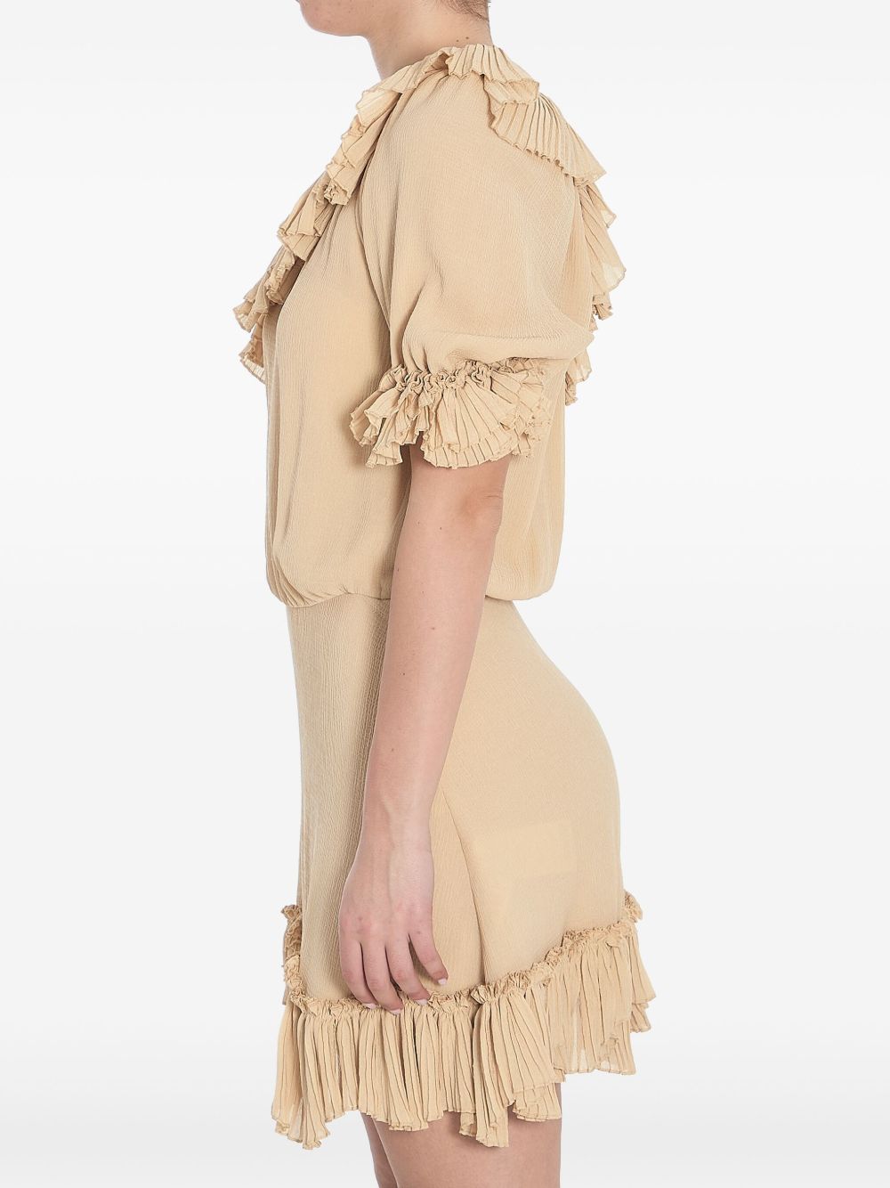 Saint Laurent one-shoulder ruffled dress