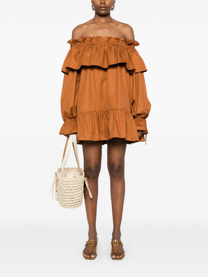 Saint Laurent ruffled mini dress