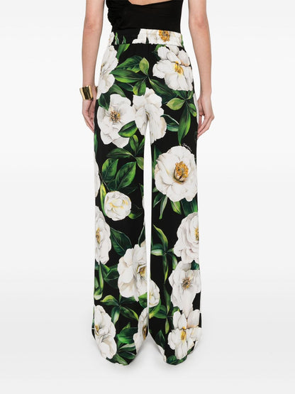 Dolce & Gabbana floral silk pants