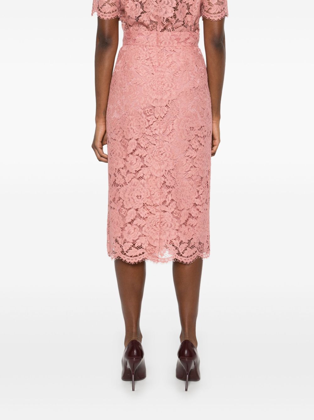 Dolce & Gabbana midi skirt in light pink