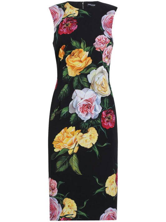 Dolce & Gabbana floral print midi dress