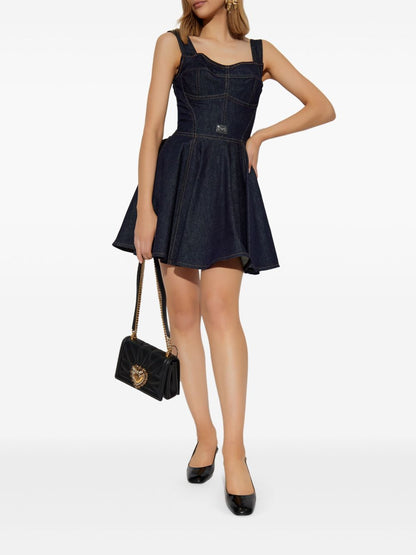 Dolce & Gabbana denim bustier dress