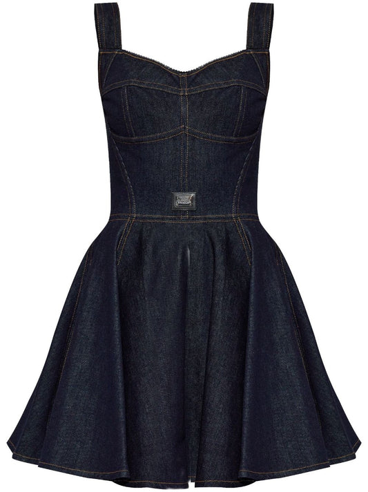 Dolce & Gabbana denim bustier dress