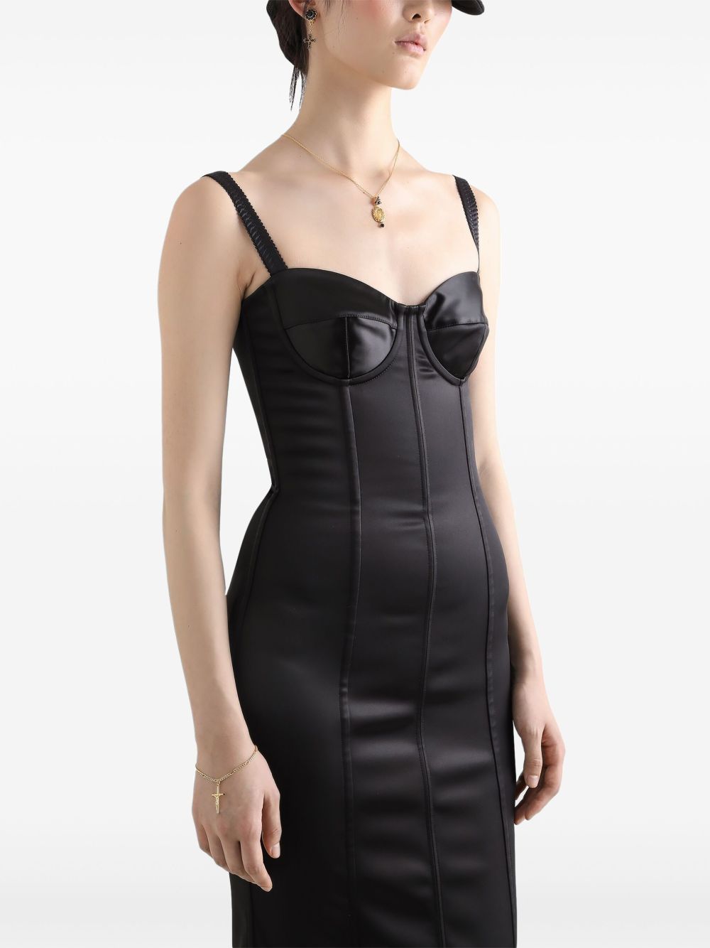 Dolce & Gabbana Bustier longuette dress with satin bra