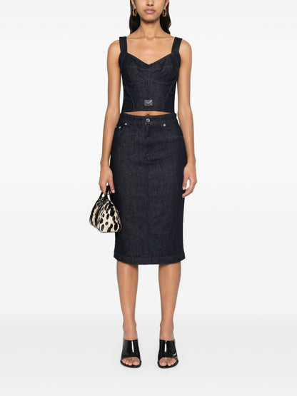 Dolce & Gabbana denim midi skirt