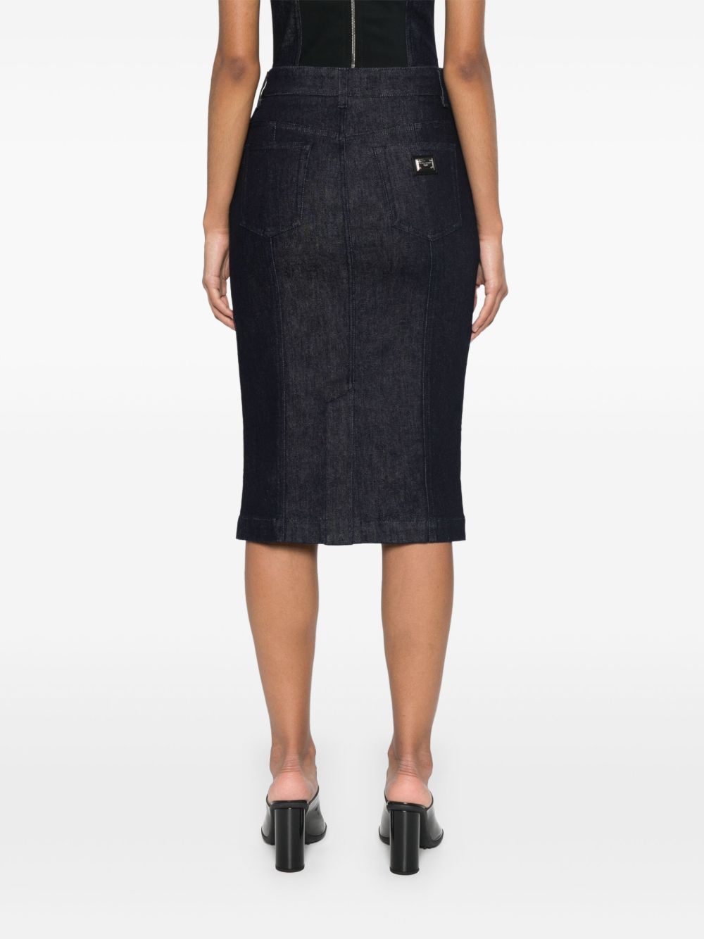 Dolce & Gabbana denim midi skirt