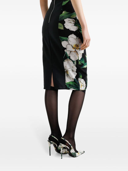 Dolce & Gabbana Floral print elastic pencil skirt