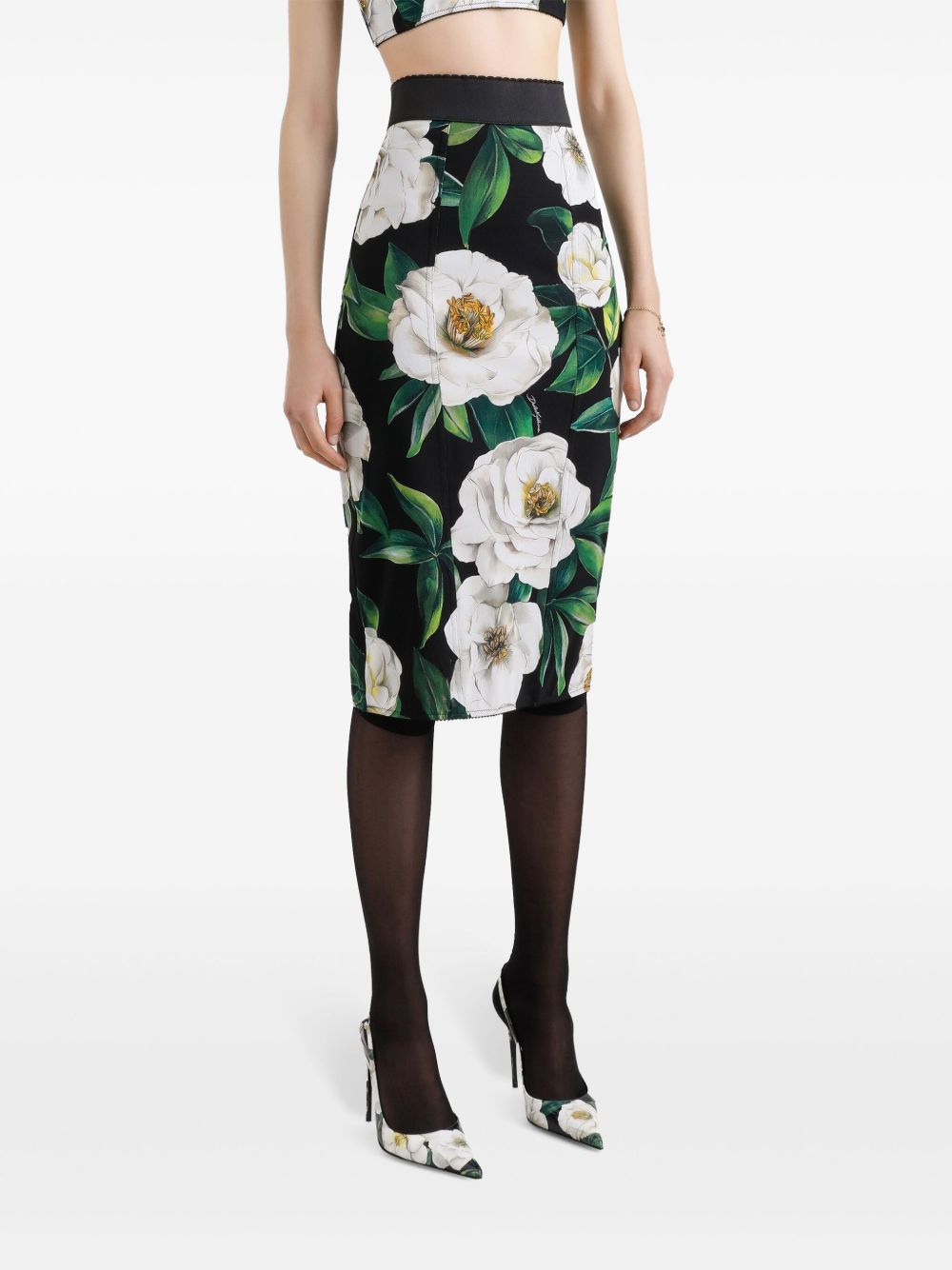 Dolce & Gabbana Floral print elastic pencil skirt