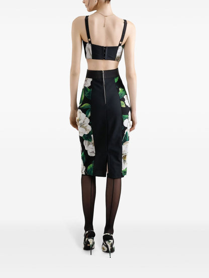 Dolce & Gabbana Floral print elastic pencil skirt