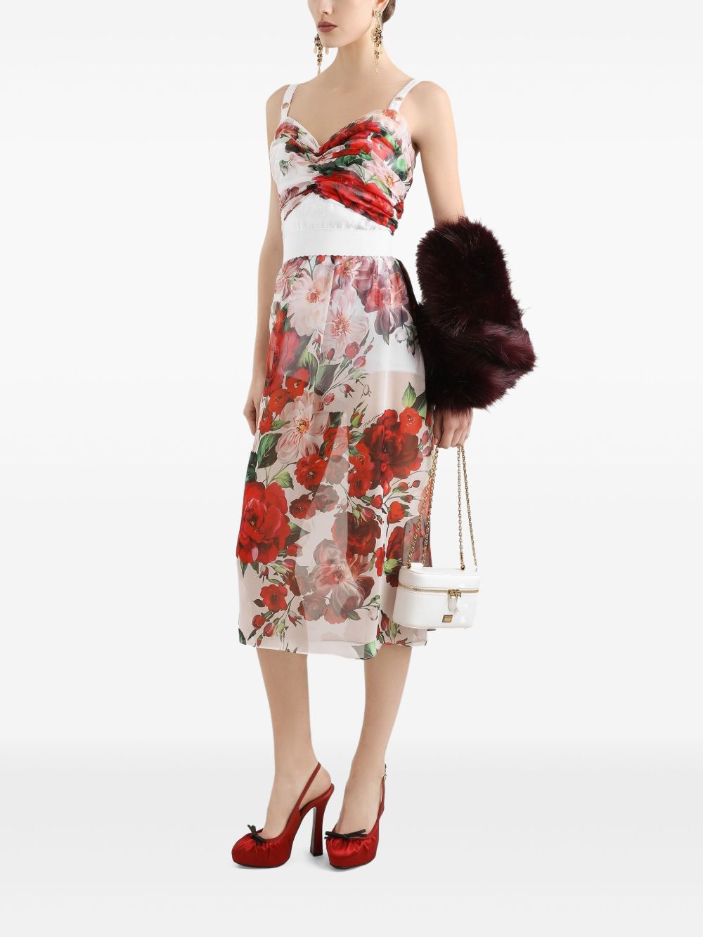 Dolce & Gabbana floral-print midi skirt