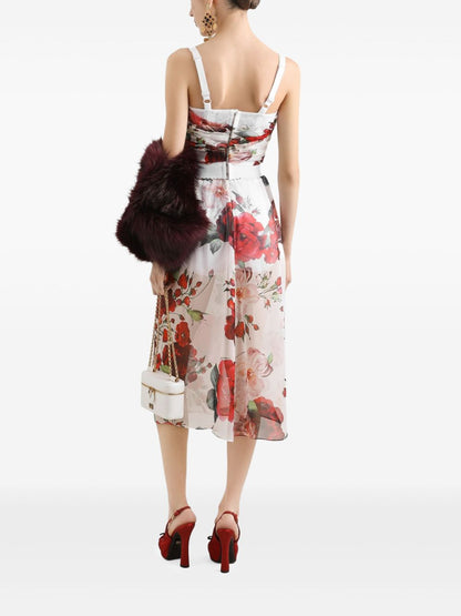 Dolce & Gabbana floral-print midi skirt