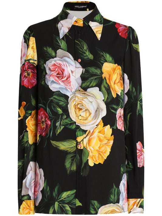 Dolce & Gabbana silk-charmeuse shirt