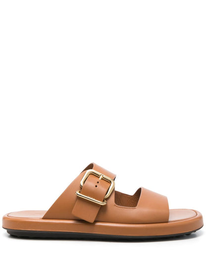 Tod's Sandals Leather Brown