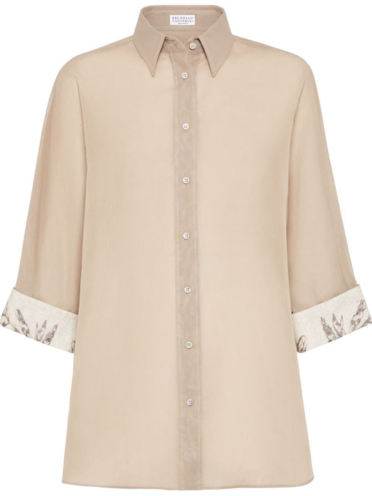 Brunello Cucinelli Shirts Beige