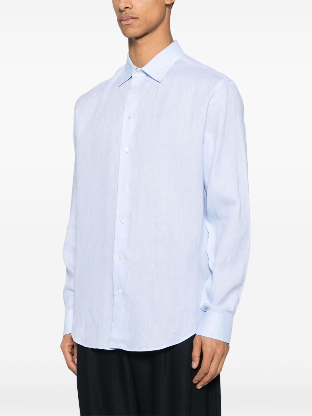 Emporio Armani Shirts Clear Blue