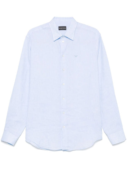 Emporio Armani Shirts Clear Blue