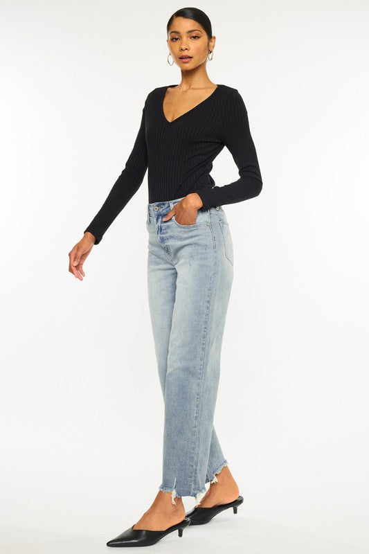 HIGH RISE SLIM WIDE LEG