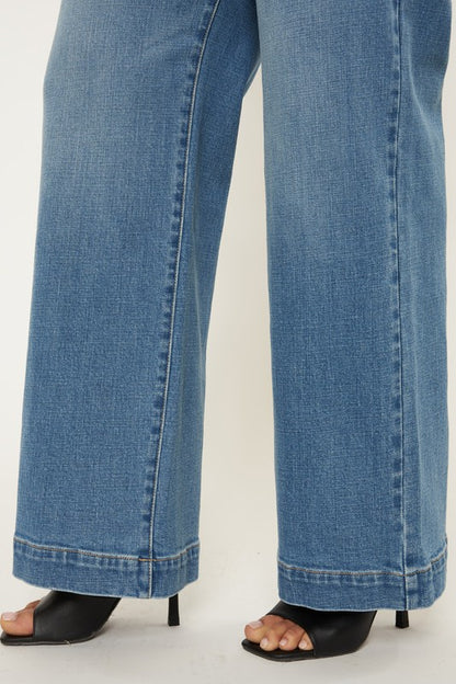 CURVY HIGH RIDE WIDE LEG JEANS