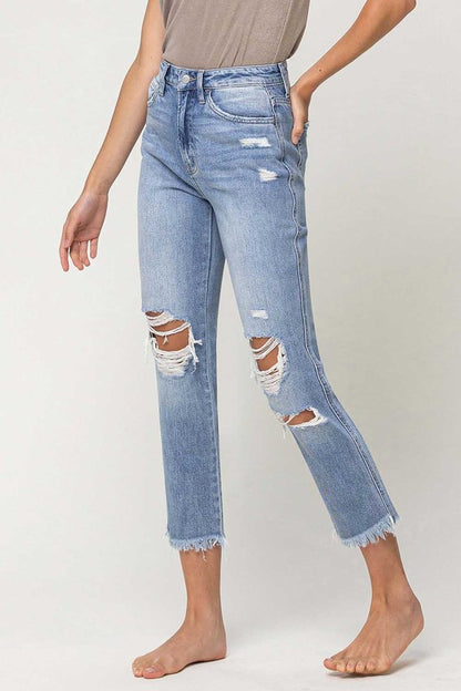 HIGH RISE DISTRESSED JEAN