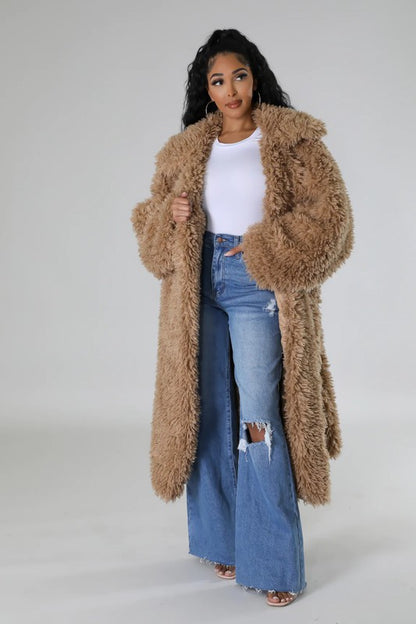 “SUNNI” Fuzzy Fur Winter Heavy Jacket