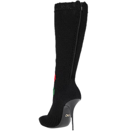 DOLCE & GABBANA BLACK SOCK BOOT