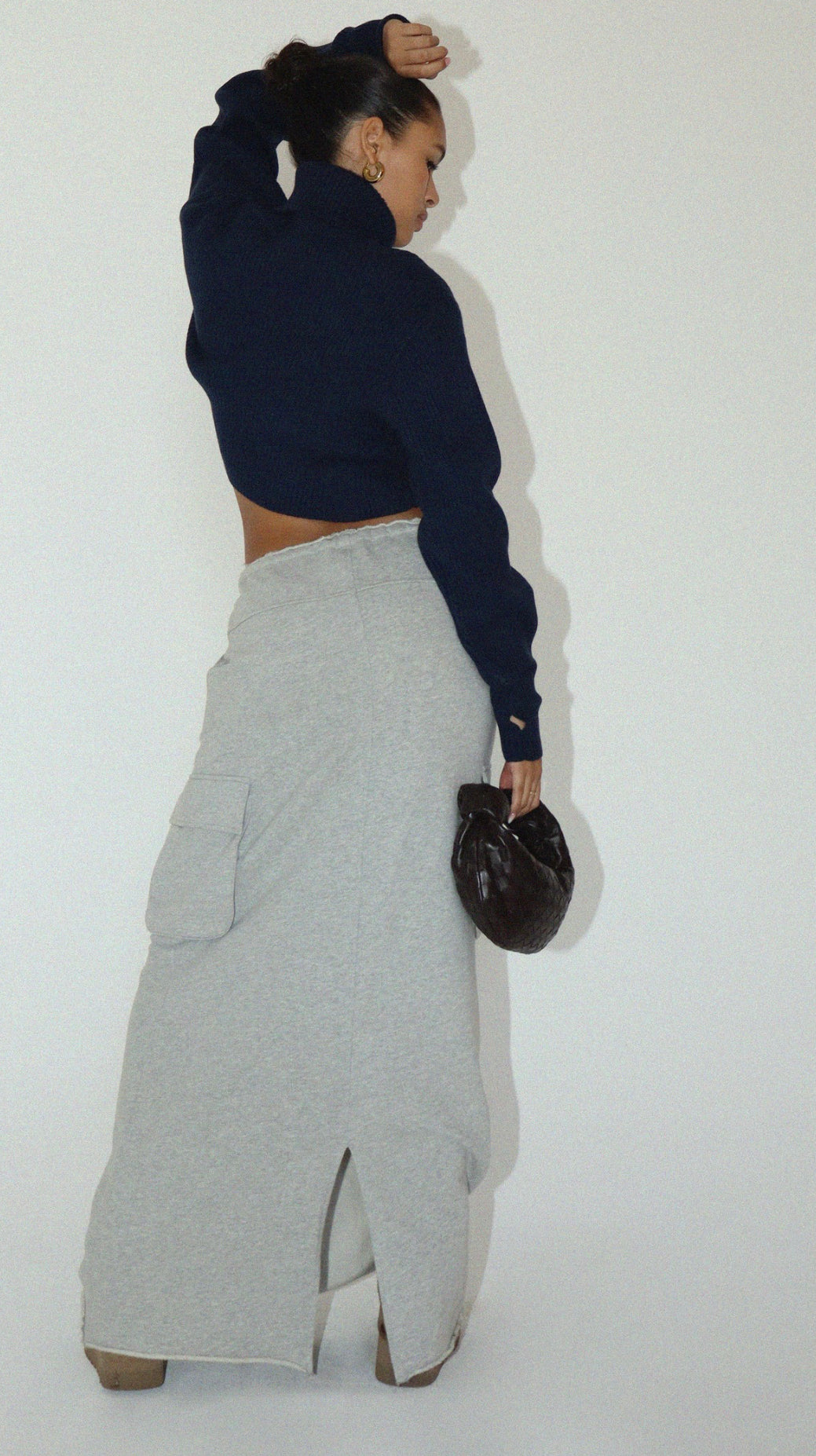 “BRANDACE” CARGO SWEAT SKIRT