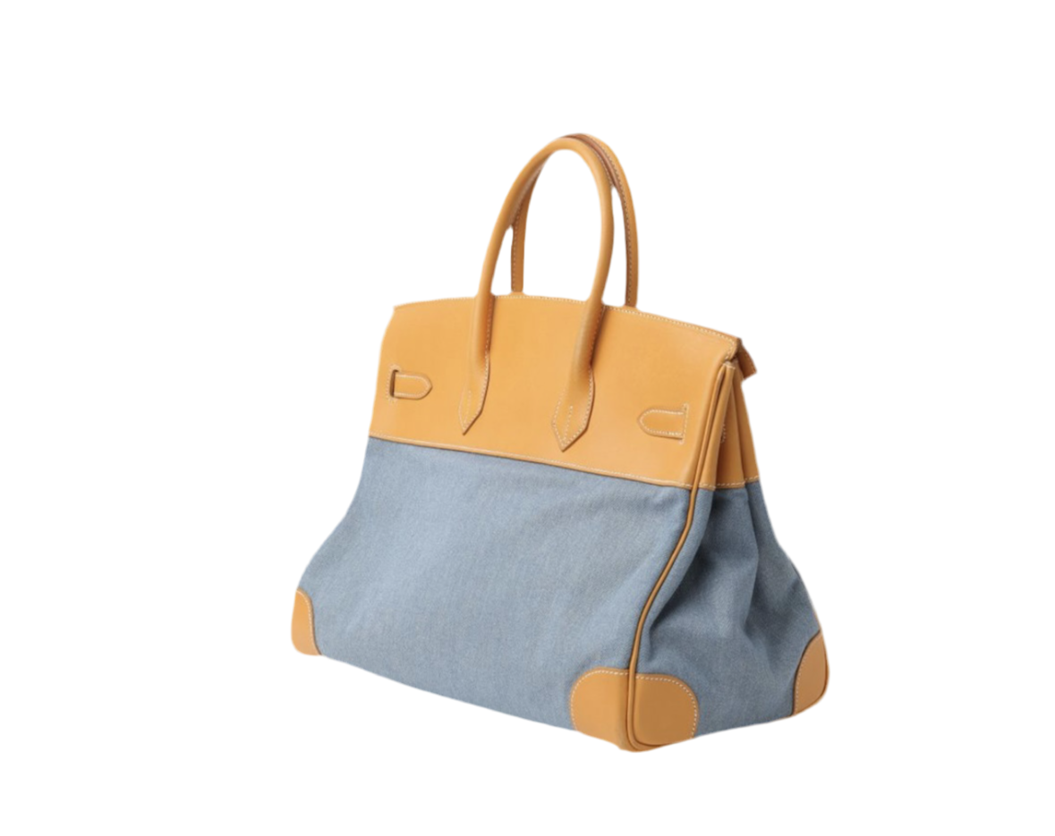 HERMÈS - 
HERMÈS Birkin Barenia And Denim 35 Handbag [pre-owned]