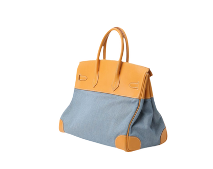 HERMÈS - 
HERMÈS Birkin Barenia And Denim 35 Handbag [pre-owned]