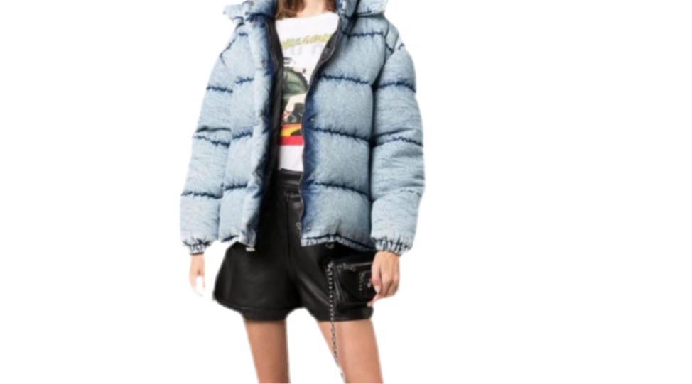 MIU MIU Denim Puffer Jacket