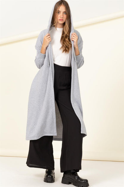 ESSENTIAL BLISS FRENCH TERRY HOODED COAT