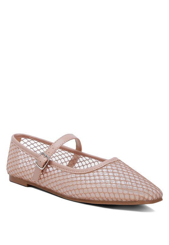 “AVERONA” Mesh Mary Jane Flats