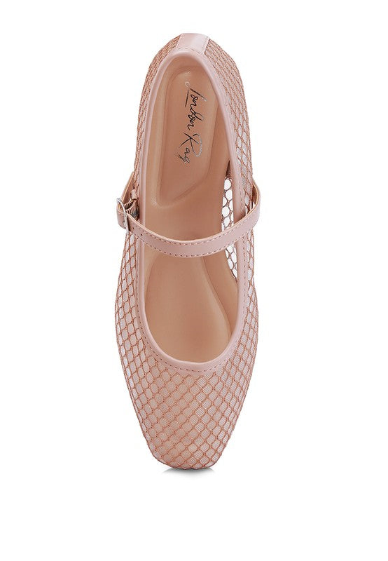 “AVERONA” Mesh Mary Jane Flats