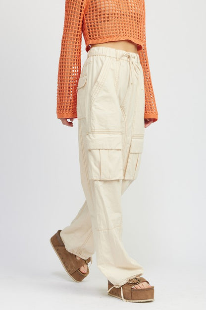 Cargo Pants with Drawstrings