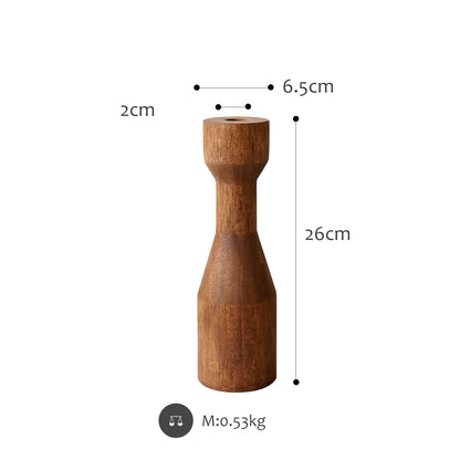 Log Mori Series Candlestick Old Soft wood