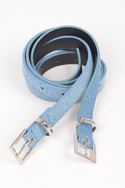 Double Skinny Denim Belt