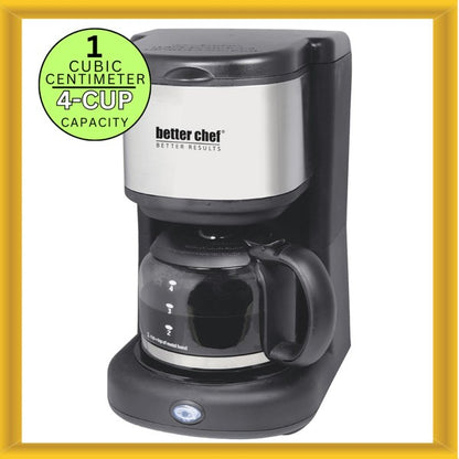 Better Chef 4-Cup Stainless Steel Coffeemaker