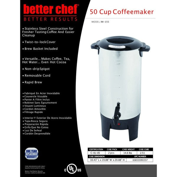 Better Chef 10 to 50 Cup Urn Coffeemaker