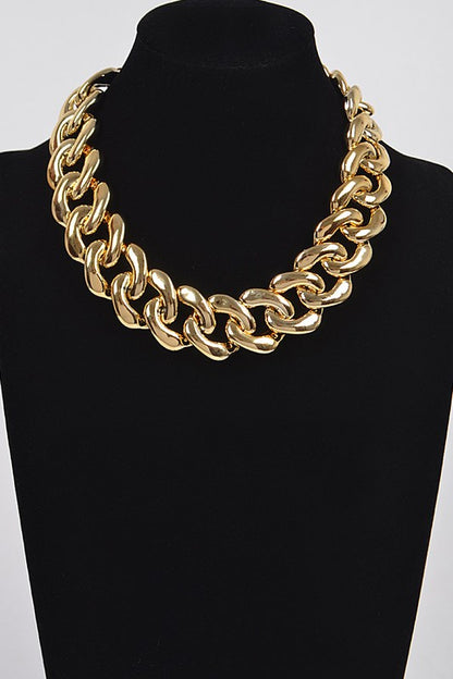 CLAIRE Oversize Chunky Chain Collar Necklace