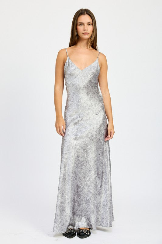 “GABBY” CRUCHED VELVET MAXI DRESS