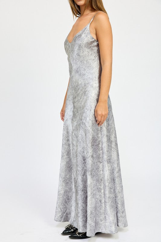 “GABBY” CRUCHED VELVET MAXI DRESS